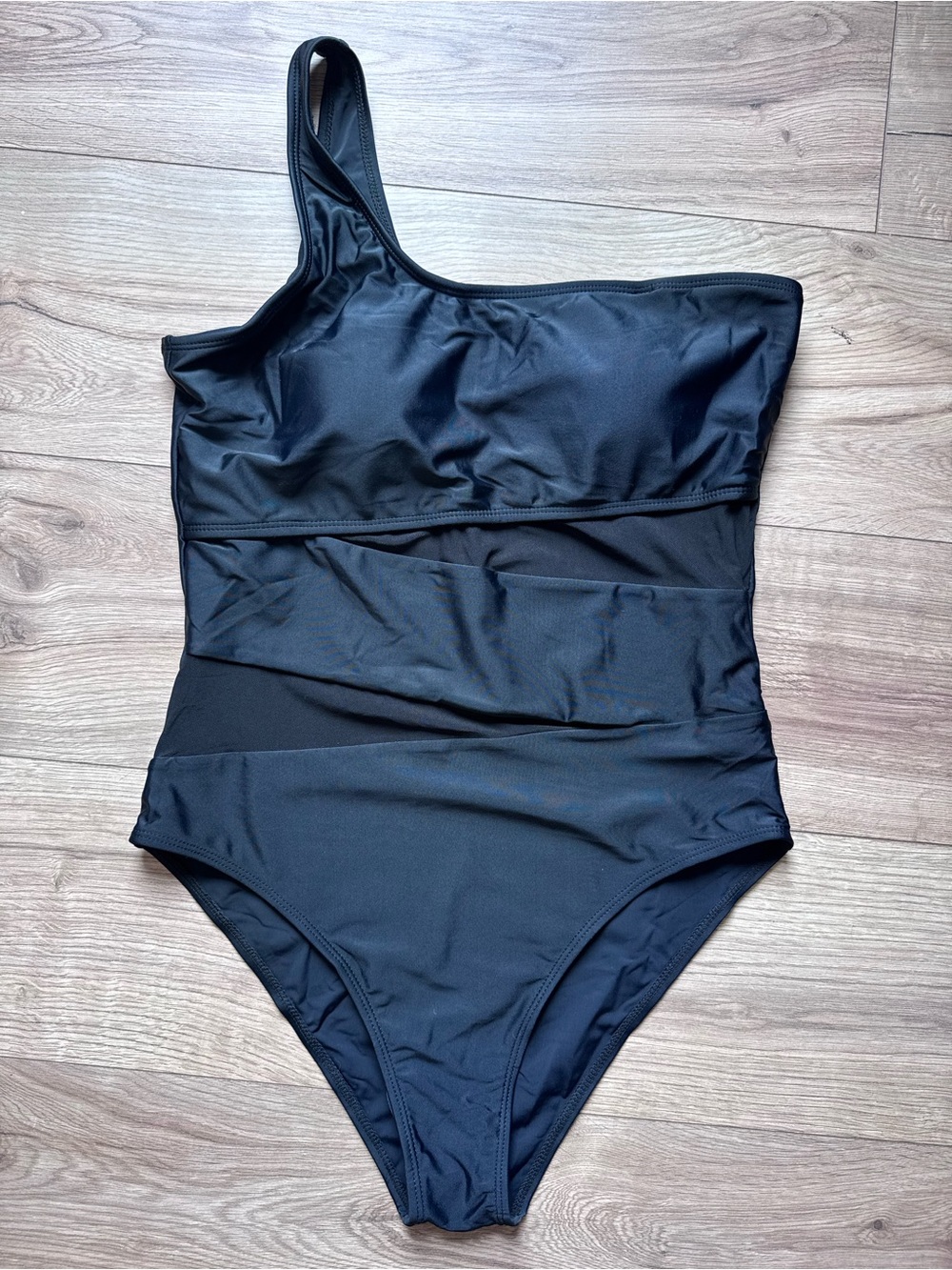 Tempt Me Womens One Piece Mesh Swimsuit Tummy Control Black Bathing Suit XL